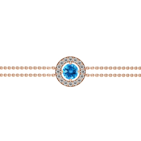 Bracelet entourage topaze et diamant Promets Moi - 1