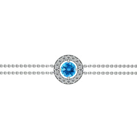 Bracelet entourage topaze et diamant Promets Moi - 1