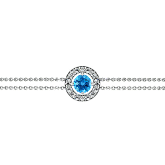 Bracelet entourage topaze et diamant Promets Moi - 1