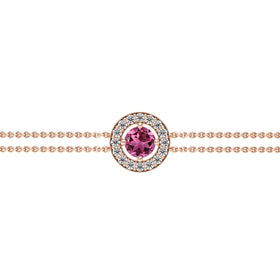 Bracelet entourage tourmaline et diamant Promets Moi - 1
