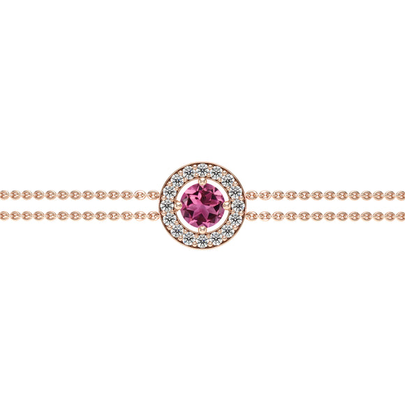 Bracelet entourage tourmaline et diamant Promets Moi - 1