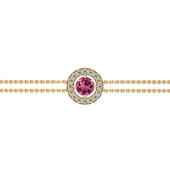 Bracelet entourage tourmaline et diamant Promets Moi - 1