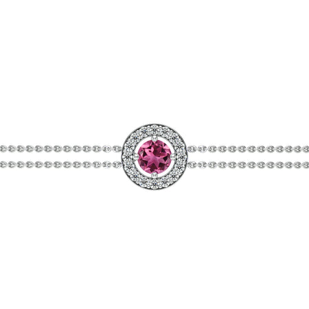Bracelet entourage tourmaline et diamant Promets Moi - 1