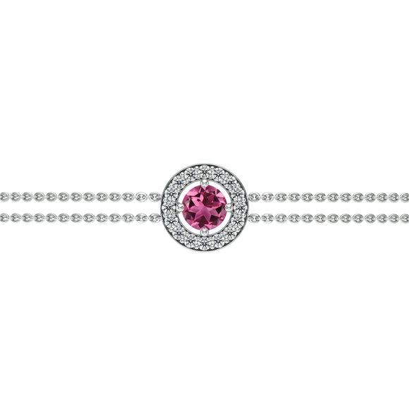 Bracelet entourage tourmaline et diamant Promets Moi - 1