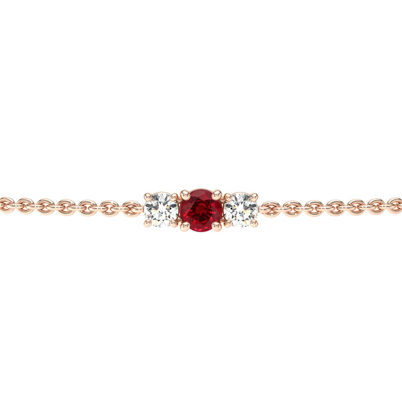 Bracelet rubis Lune de Miel - 6