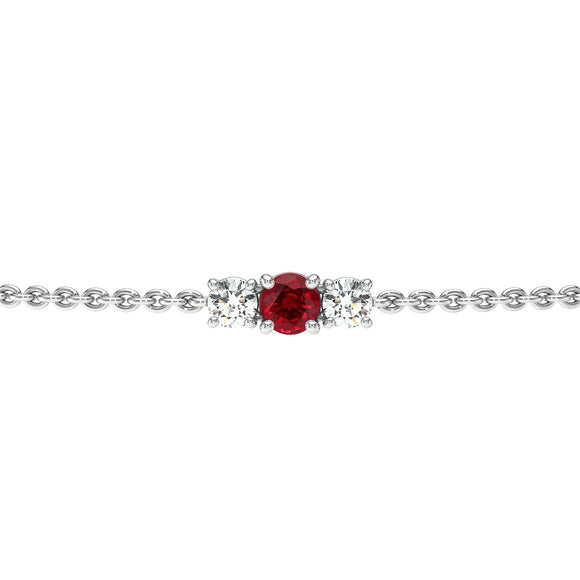 Bracelet rubis Lune de Miel - 6