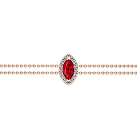 Bracelet rubis entourage diamant Coup de Foudre - 2