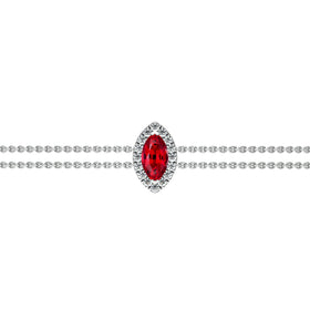 Bracelet rubis entourage diamant Coup de Foudre - 2