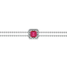 Bracelet rubis entourage diamant Coup de Foudre - 3