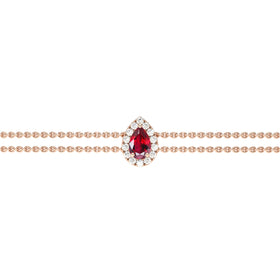 Bracelet rubis entourage diamant Coup de Foudre - 5