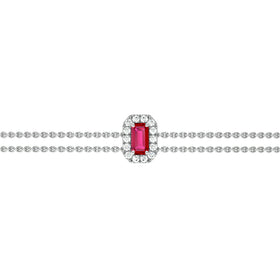Bracelet rubis entourage diamant Coup de Foudre - 6