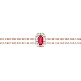 Bracelet rubis entourage diamant Coup de Foudre - 6