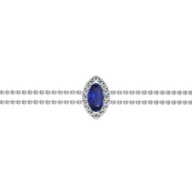 Bracelet saphir entourage diamant Coup de Foudre - 2