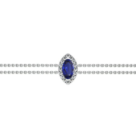 Bracelet saphir entourage diamant Coup de Foudre - 2
