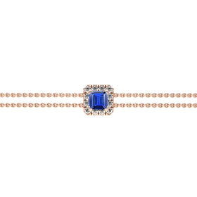 Bracelet saphir entourage diamant Coup de Foudre - 3