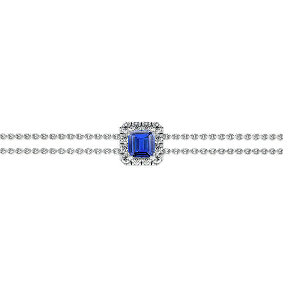 Bracelet saphir entourage diamant Coup de Foudre - 3
