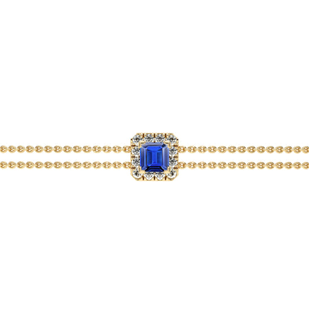 Bracelet saphir entourage diamant Coup de Foudre - 3