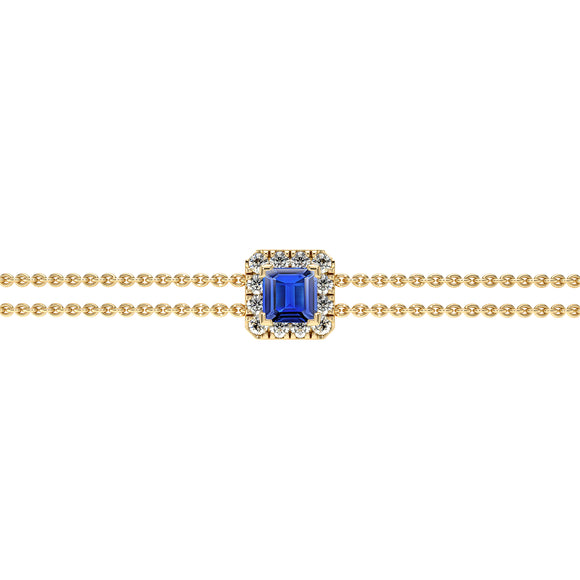 Bracelet saphir entourage diamant Coup de Foudre - 3