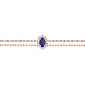 Bracelet saphir entourage diamant Coup de Foudre - 4