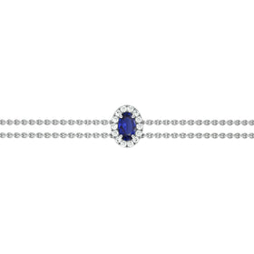 Bracelet saphir entourage diamant Coup de Foudre - 4
