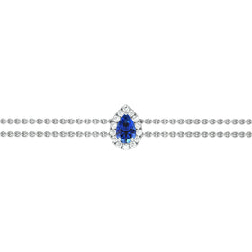 Bracelet saphir entourage diamant Coup de Foudre - 5
