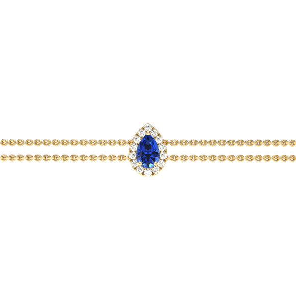 Bracelet saphir entourage diamant Coup de Foudre - 5
