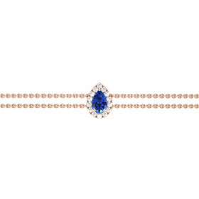 Bracelet saphir entourage diamant Coup de Foudre - 5