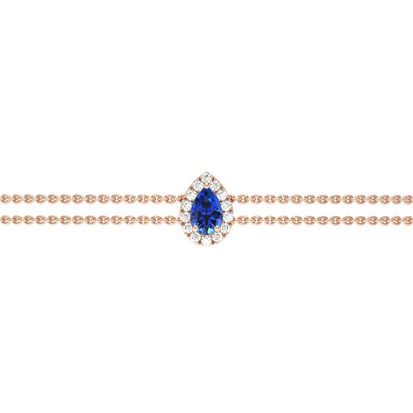 Bracelet saphir entourage diamant Coup de Foudre - 5