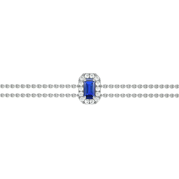 Bracelet saphir entourage diamant Coup de Foudre - 6