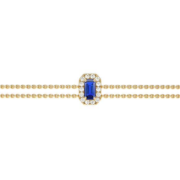Bracelet saphir entourage diamant Coup de Foudre - 6