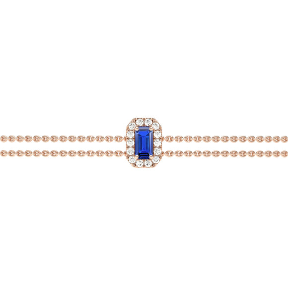 Bracelet saphir entourage diamant Coup de Foudre - 6