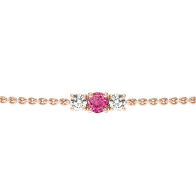 Bracelet saphir rose Lune de Miel - 6