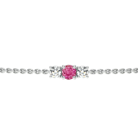 Bracelet saphir rose Lune de Miel - 6