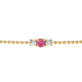 Bracelet saphir rose Lune de Miel - 2