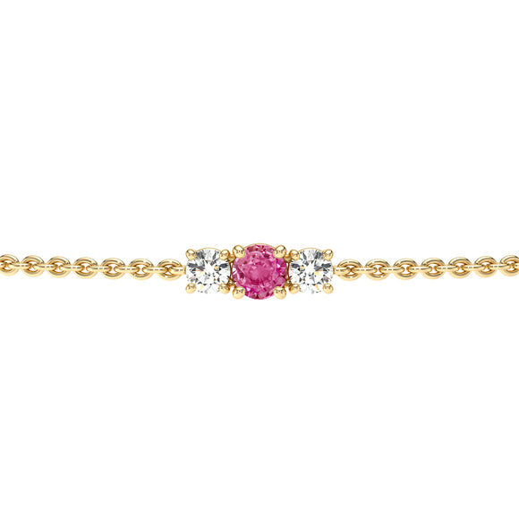 Bracelet saphir rose Lune de Miel - 2