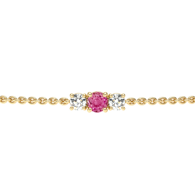 Bracelet saphir rose Lune de Miel - 2