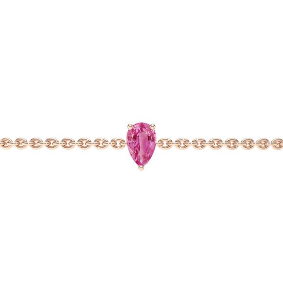 Bracelet saphir rose Lune de Miel - 4