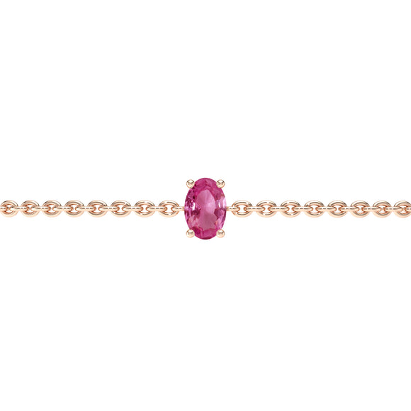 Bracelet saphir rose Lune de Miel - 5