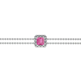 Bracelet saphir rose entourage diamant Coup de Foudre - 3