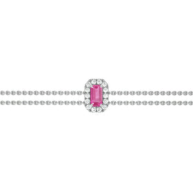 Bracelet saphir rose entourage diamant Coup de Foudre - 6