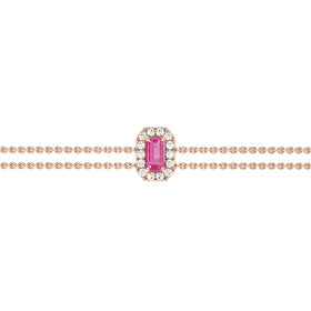 Bracelet saphir rose entourage diamant Coup de Foudre - 6