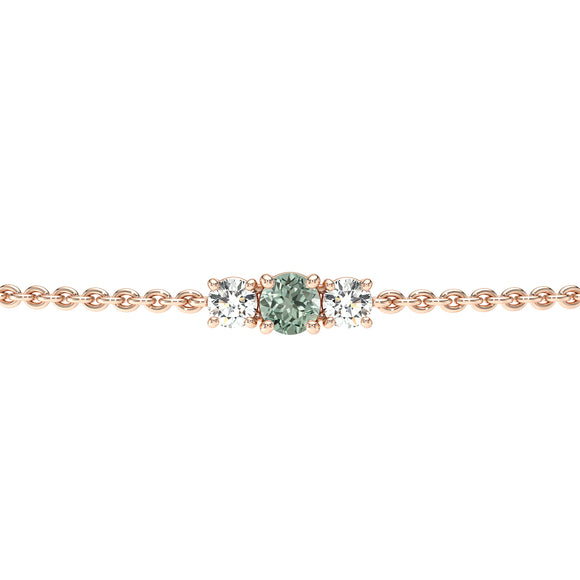 Bracelet saphir vert Lune de Miel - 6