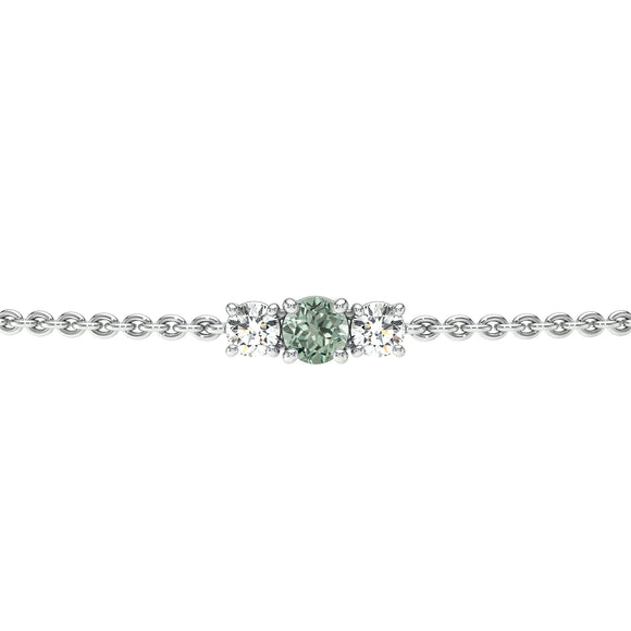 Bracelet saphir vert Lune de Miel - 6