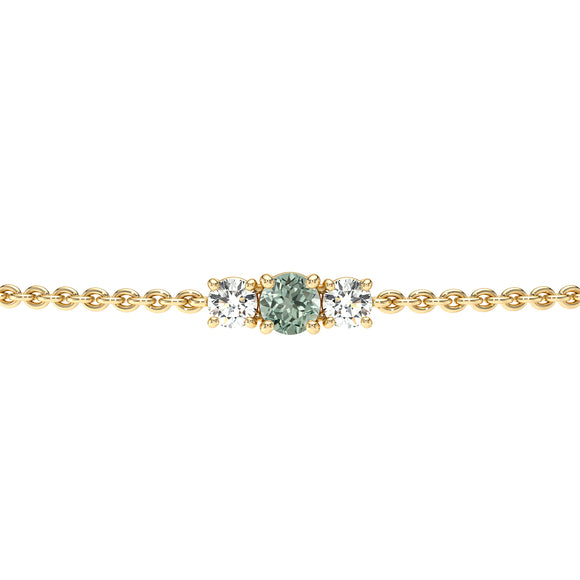 Bracelet saphir vert Lune de Miel - 2