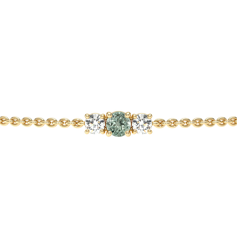 Bracelet saphir vert Lune de Miel - 2