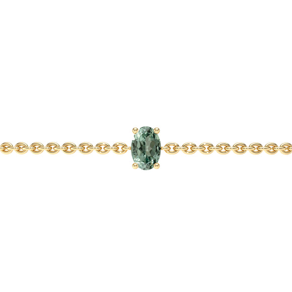 Bracelet saphir vert Lune de Miel - 5