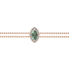 Bracelet saphir vert entourage diamant Coup de Foudre - 2