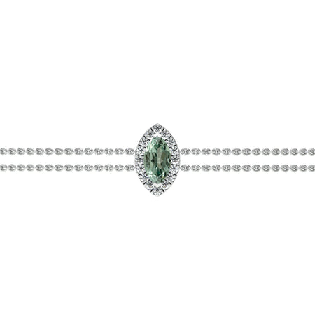 Bracelet saphir vert entourage diamant Coup de Foudre - 2