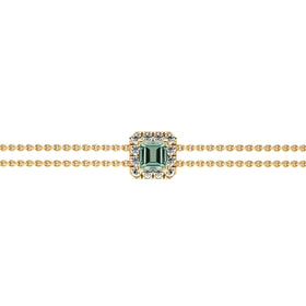 Bracelet saphir vert entourage diamant Coup de Foudre - 3