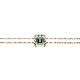 Bracelet saphir vert entourage diamant Coup de Foudre - 3